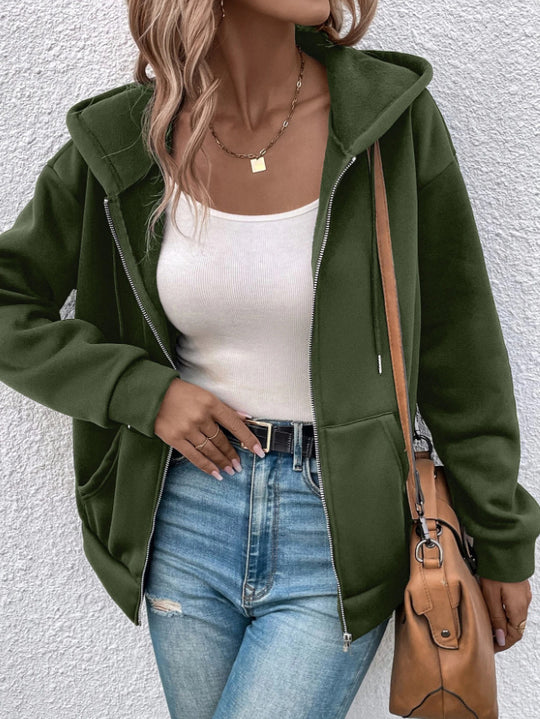 Damen Weiche und warme Kapuzenjacke