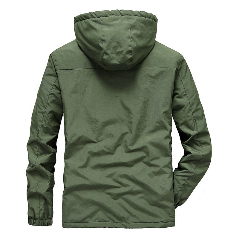 Herren Gefütterte Kapuzenjacke mit Teddyfleece-Innenfutter und winddichter Shell Shop Nory