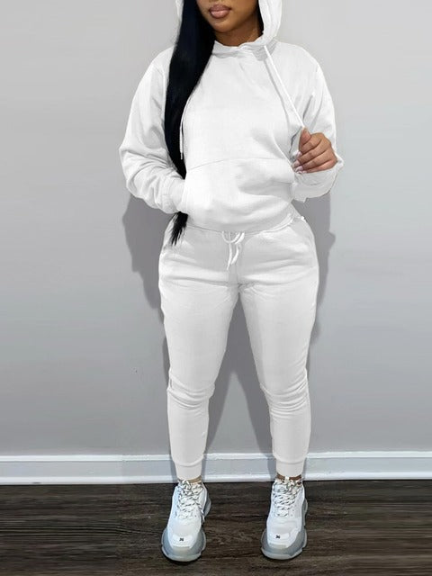 Herren nan sportliches Jogginganzug-Set mit Kapuzenpullover Kängurutasche und schmal zulaufender Jogginghose Shop Nory