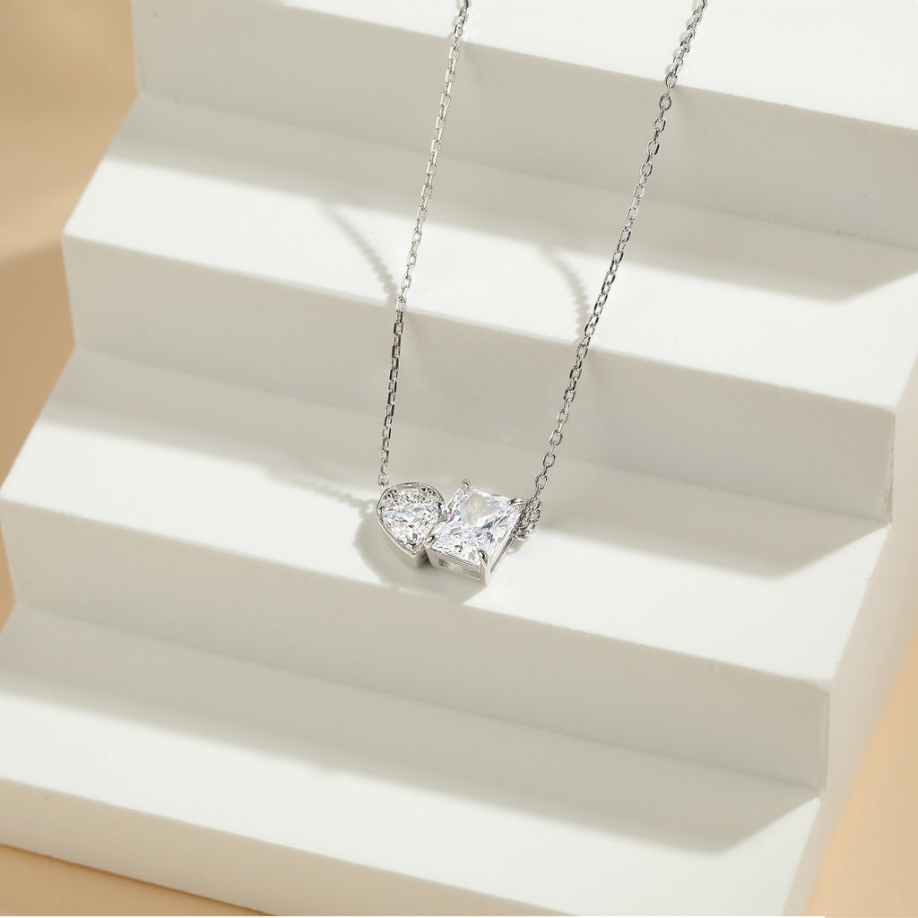 Damen-Halskette mit elegantem Anhänger und funkelnden Zirkonia-Shop Nory