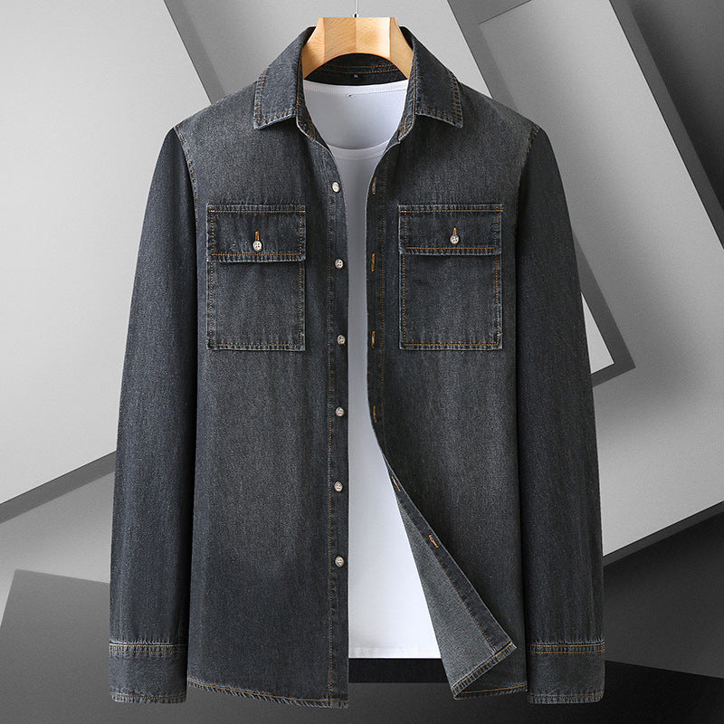 Herren Jeanshemd aus Baumwoll-Denim mit Kentkragen und aufgesetzten Brusttaschen Shop Nory