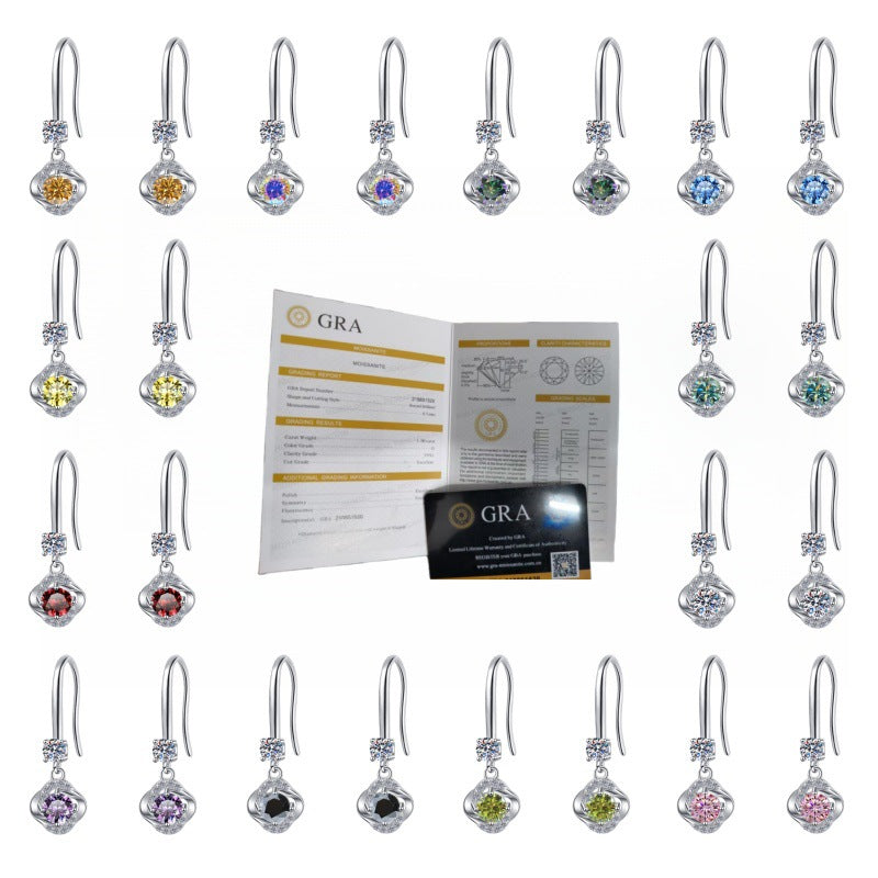 Damenohrringe mit funkelndem Zirkonia und elegantem Wellen-Design Shop Nory