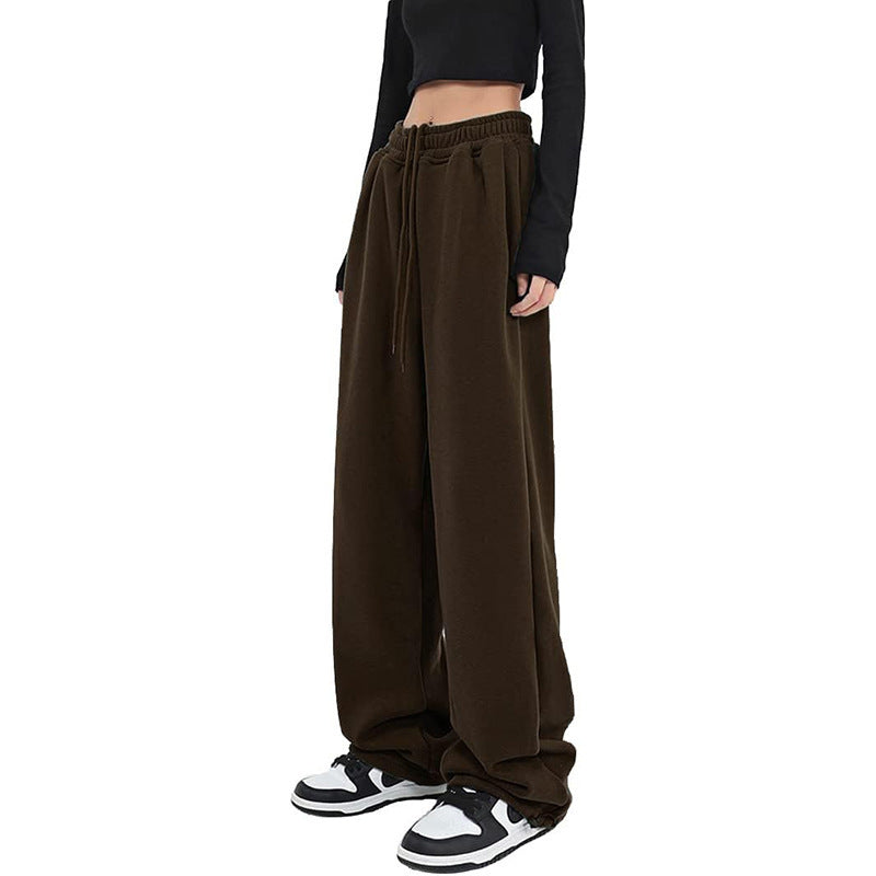 Damen nan locker fallende Sweatpants mit extra weitem Bein, hohem Bund und Kordelzug Shop Nory