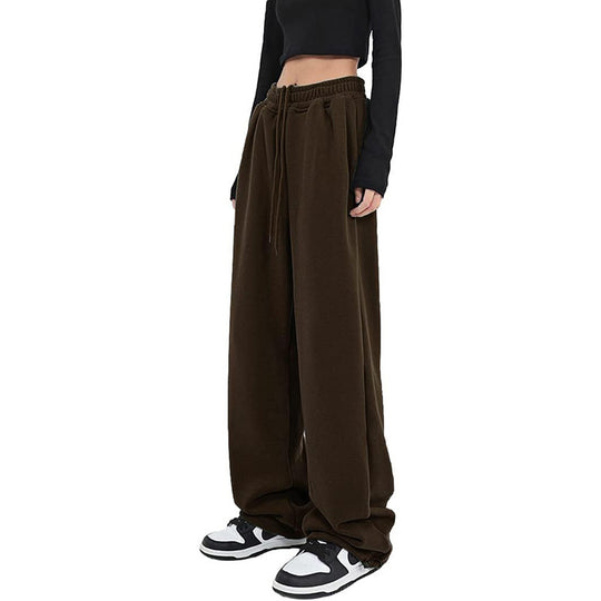 Damen nan locker fallende Sweatpants mit extra weitem Bein, hohem Bund und Kordelzug Shop Nory