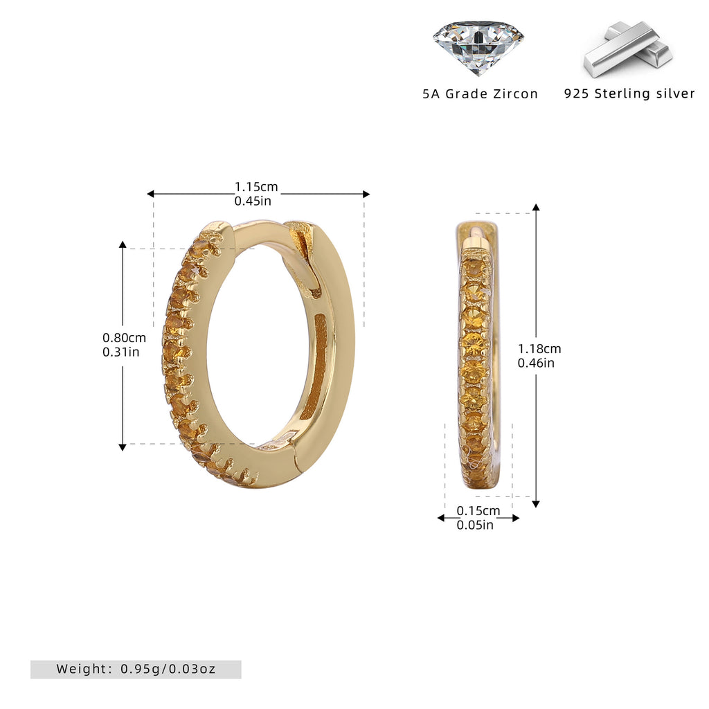 Damen Creolen mit funkelnden Zirkonsteinen in elegantem Design Shop Nory