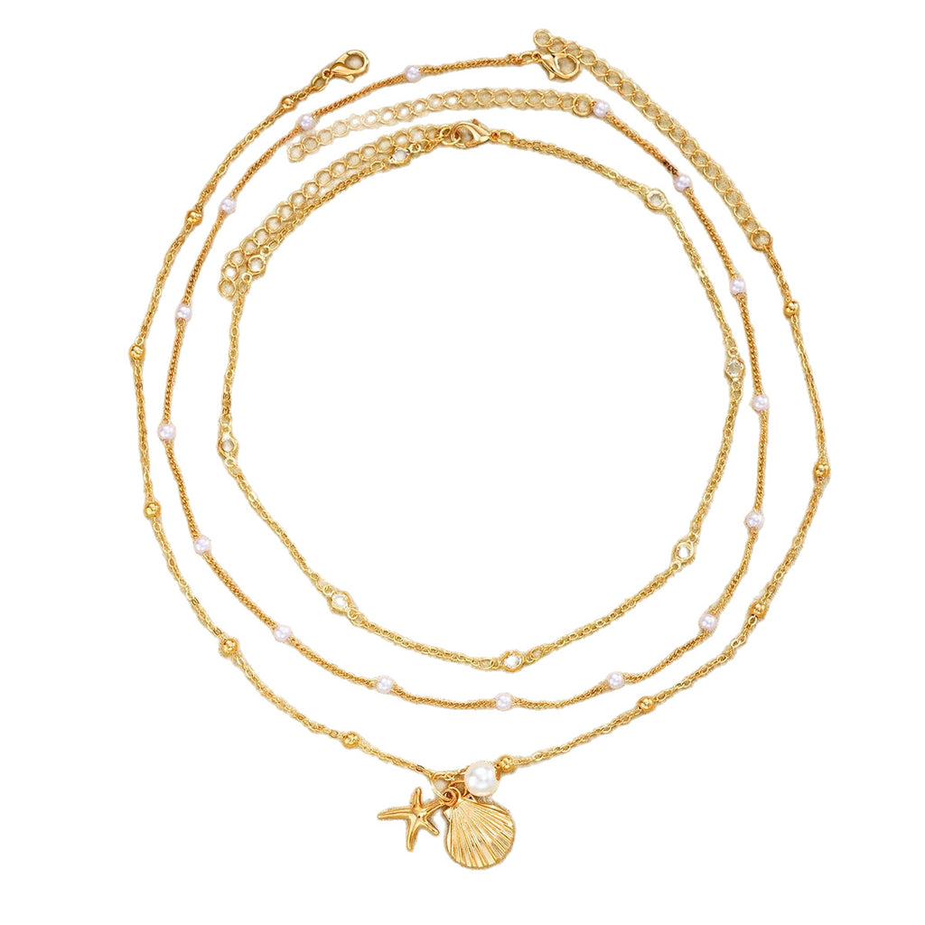 Damen Schmuckset mit mehrlagigen Halsketten und stilvollen Anhängern Shop Nory