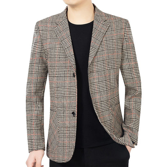 Herren Glencheck-Sakko Slim Fit aus Wollmischung mit dezentem Overcheck Shop Nory