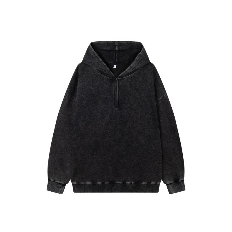 Damen Stilvolle Kapuzenpullover mit halbem Reißverschluss Shop Nory