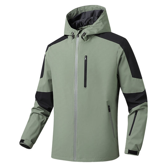 Herren Atmungsaktive Softshell‑Hardshell‑Hybridjacke mit Kapuze und wasserdichten Reißverschlusstaschen Shop Nory