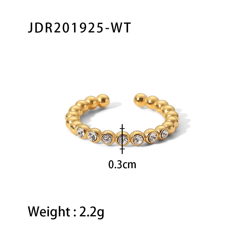 Damen Offener Ring mit funkelnden Zirkonia-Akzenten Shop Nory