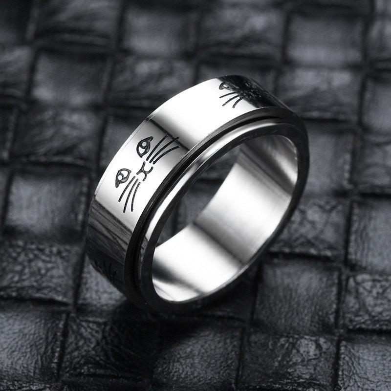 Damen Modischer Katzenring mit kunstvollem Design Shop Nory