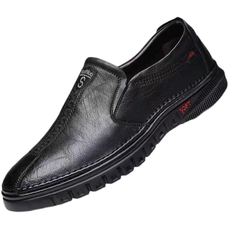 Herren Elegante und Bequeme Slip-On Lederschuhe Shop Nory