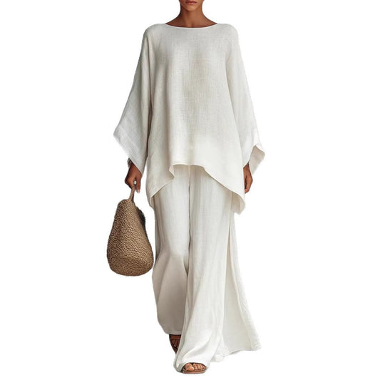 Damen luftiges Set aus weichem Stoff mit weitem Schnitt