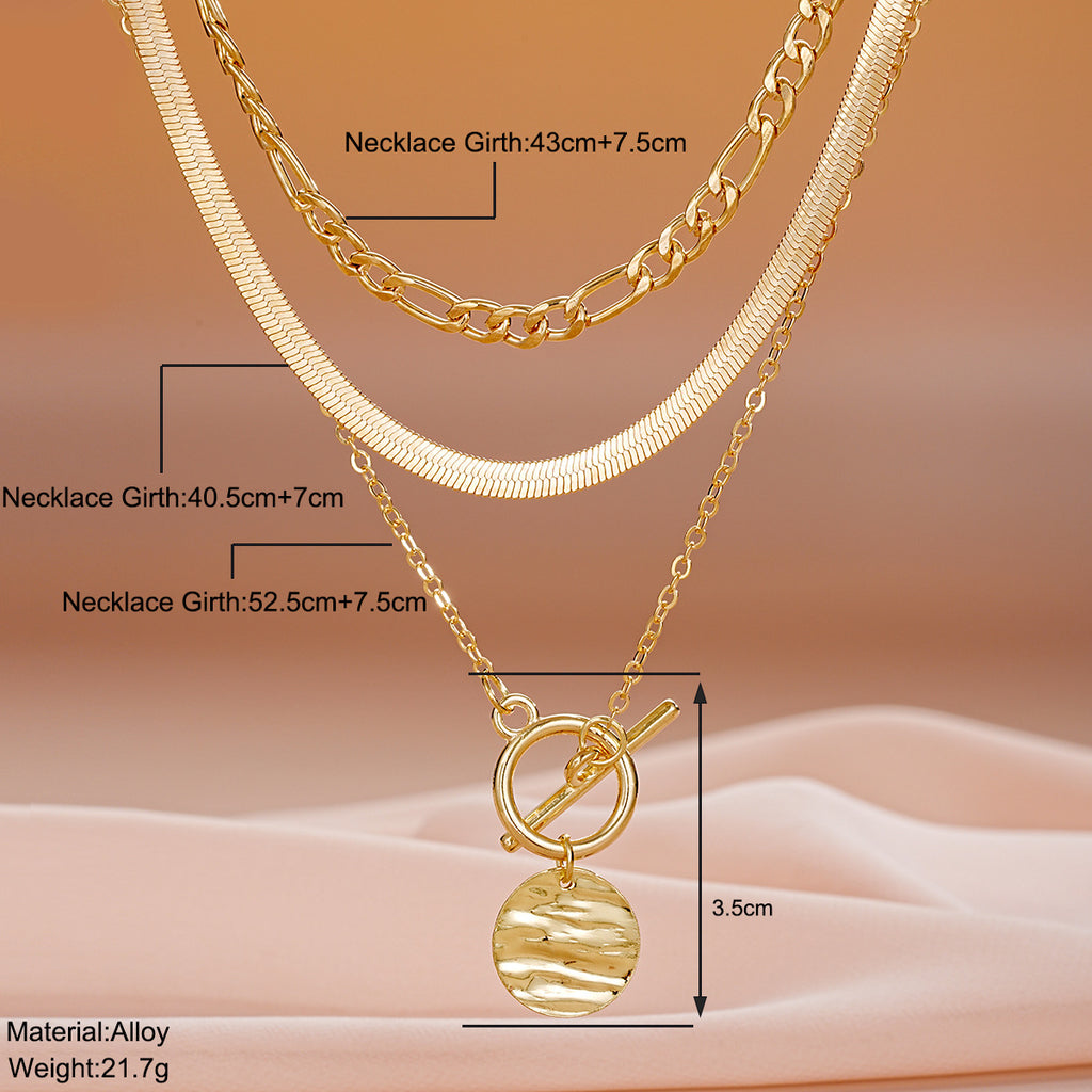 Damen mehrlagige Halskette mit eleganten Goldakzenten Shop Nory