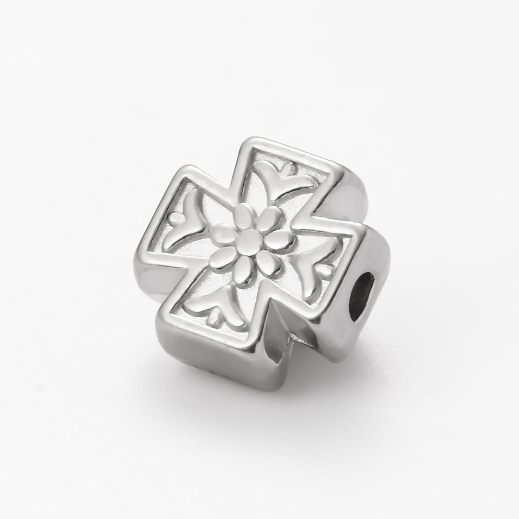 Damen Charm-Perle mit floralem Motiv Shop Nory