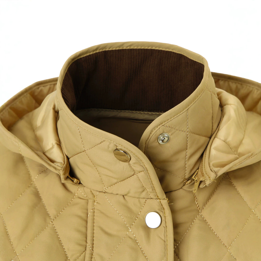 Damen Steppjacke mit Kapuze, gesteppter Rhombenstruktur und Pattentaschen Shop Nory