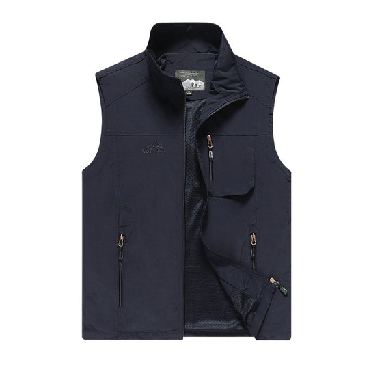 Herren Outdoor-Utility-Weste mit Mesh-Futter, wasserabweisender Nylonoberfläche und Multifunktionstaschen Shop Nory