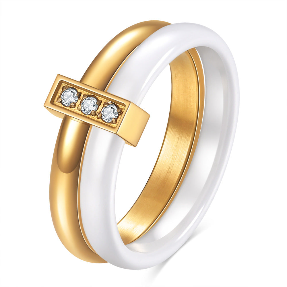 Herren Ring mit modernem, strukturiertem Design und funkelnden Zirkonia Shop Nory