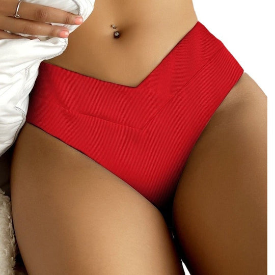 Damen Hochgeschnittenes Bikini-Höschen Shopnory