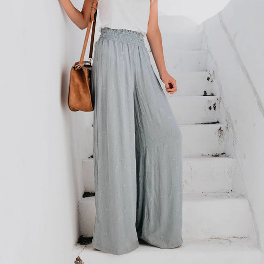 Damen Blumendruck Weite Hosen