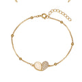 Damen modisches Armband mit Herz-Design und funkelnden Zirkonia Shop Nory