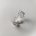 Damen Offener Blumenring mit kunstvollem Design Shop Nory