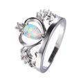 Damen Ring mit herzförmigem Opal und funkelnden Zirkonia-Details Shop Nory
