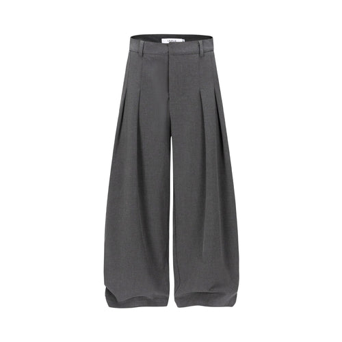 Damen Hochtaillierte weite Plissee-Hose mit Bügelfalte und Gürtelschlaufen Shop Nory