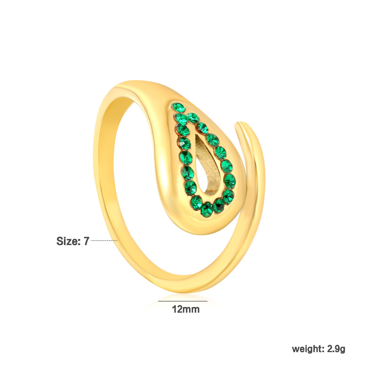 Damen Ring mit elegantem Tropfen-Design und funkelnden Zirkonia Akzenten Shop Nory