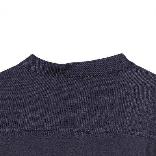 Damen Cropped Jeansjacke im China‑Stil mit Mandarinkragen und Knotenverschlüssen Shop Nory