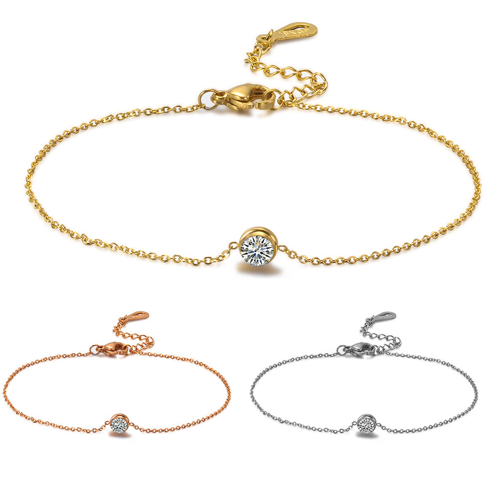 Damen zartes Armband mit funkelndem Zirkonia-Shop Nory