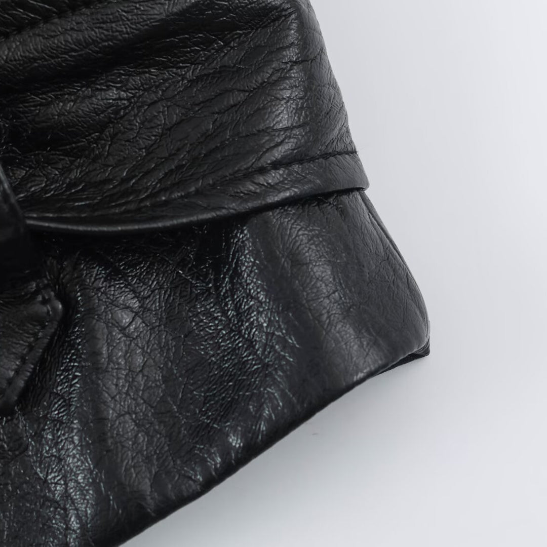 Damen Kurzjacke im Blousonstil mit hochabschließendem Kragen und Bindegürtel Shop Nory