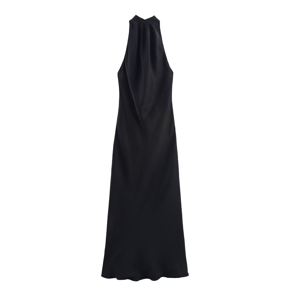 Damen Abendkleid mit elegantem Halterneck-Design und fließendem Schnitt