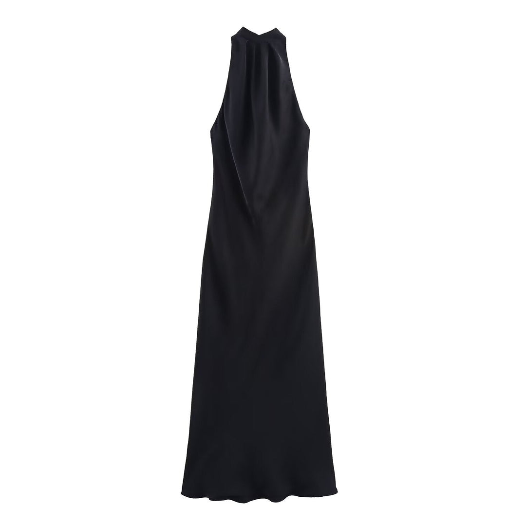 Damen Abendkleid mit elegantem Halterneck-Design und fließendem Schnitt