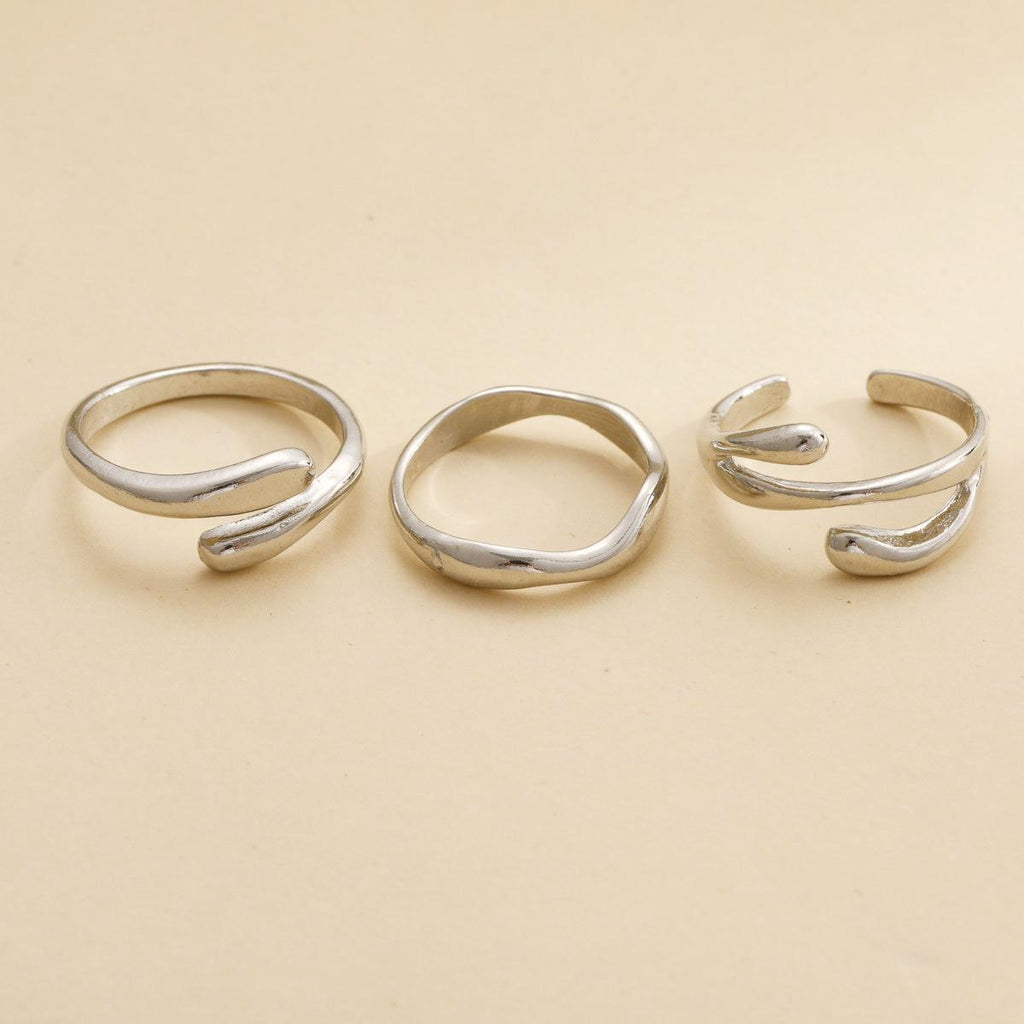 Damen Ring-Set mit kreativem, fließendem Design Shop Nory