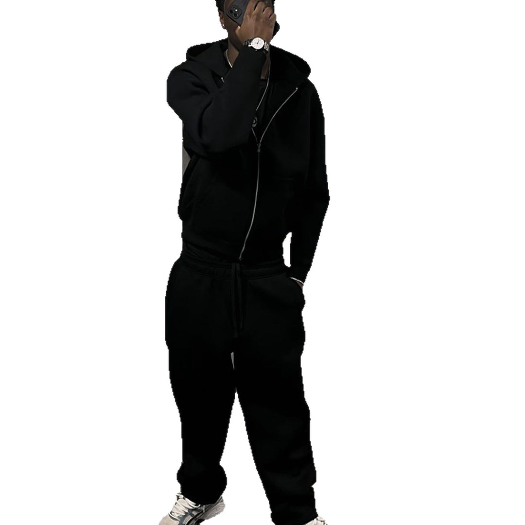 Herren nan Oversize Zip-Hoodie und Relaxed Sweatpants Set Shop Nory