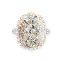Damen Luxus-Ring mit extravagantem ovalen Edelstein und kunstvollen Zirkonia-Verzierungen Shop Nory