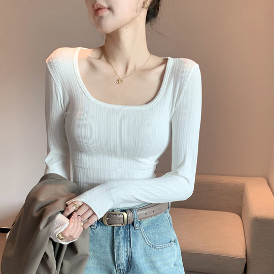 Damen Langarm Rippshirt Shop Nory