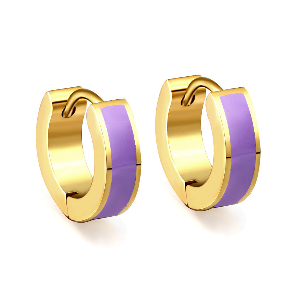 Damen Hängende Creolen mit elegantem Design und farbigen Akzenten Shop Nory