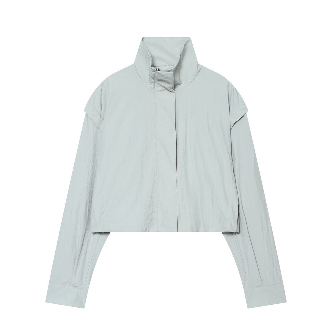 Damen Gekürzte technische Stehkragenjacke mit verdeckter Front Shop Nory