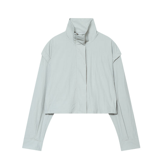 Damen Gekürzte technische Stehkragenjacke mit verdeckter Front Shop Nory