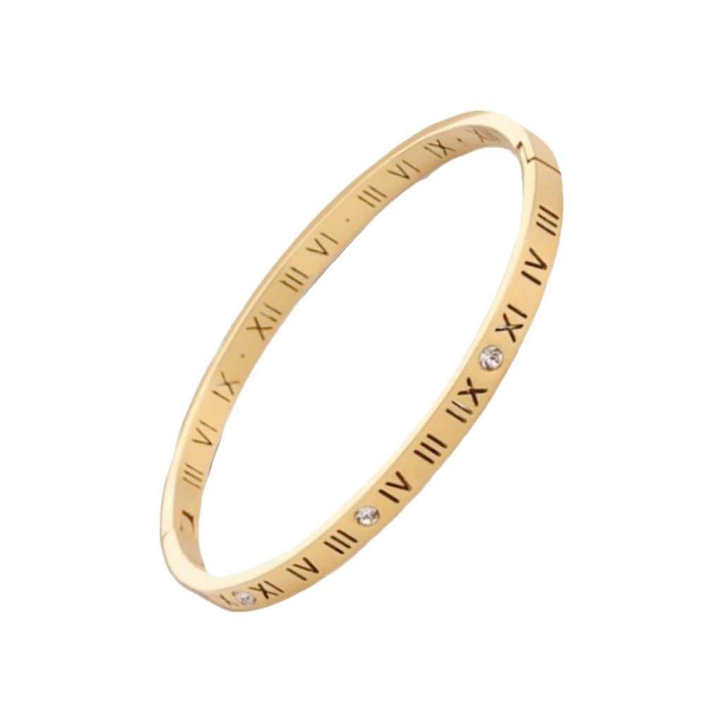 Damen Armreif mit elegantem römischen Ziffern-Design und Zirkonia Shop Nory