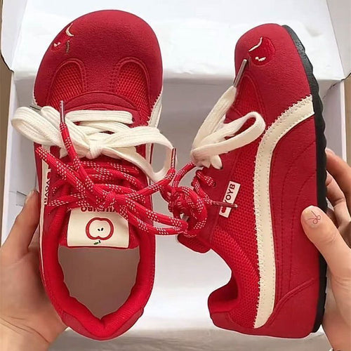 Damen Retro-sportliche Sneaker mit Wildleder- und Mesh-Mix sowie gepolsterter Komfortsohle Shop Nory