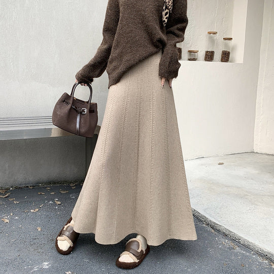 Damen Eleganter Wickelrock mit raffiniertem Muster Shop Nory