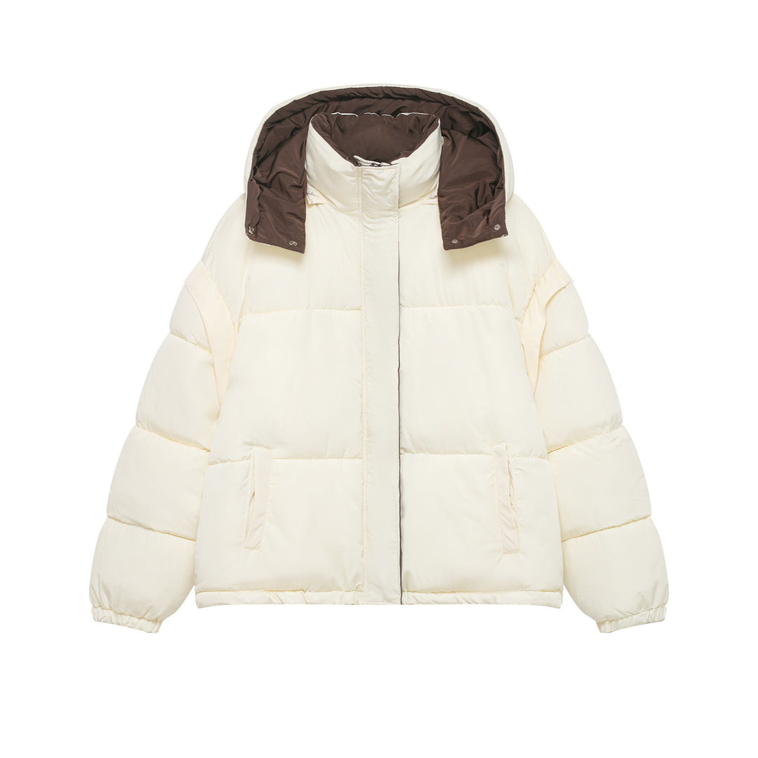 Damen Stepp-Daunenjacke mit hohem Stehkragen und abnehmbarer Kapuze Shop Nory