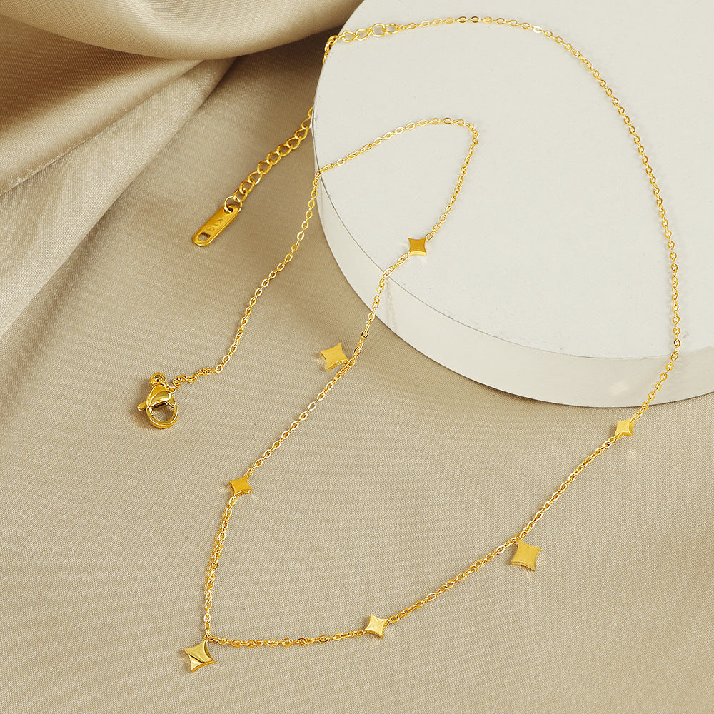 Damen Geometrische Sternmotiv Halskette Shop Nory