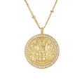 Damen Halskette mit kunstvollem Buddha-Anhänger und funkelnden Zirkonia Shop Nory