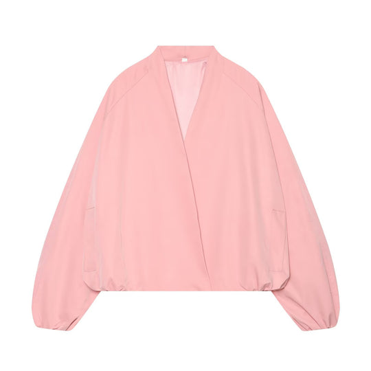 Damen Leichte Cropped-Bomberjacke im Boxy‑Schnitt mit offenem Kimono‑Verschluss Shop Nory