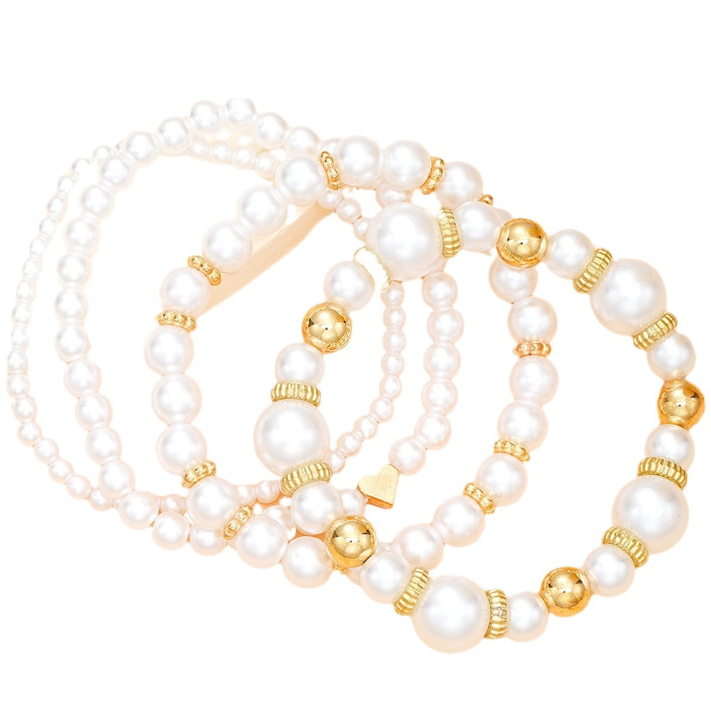 Damen Perlenarmband-Set mit filigranen und eleganten Details Shop Nory