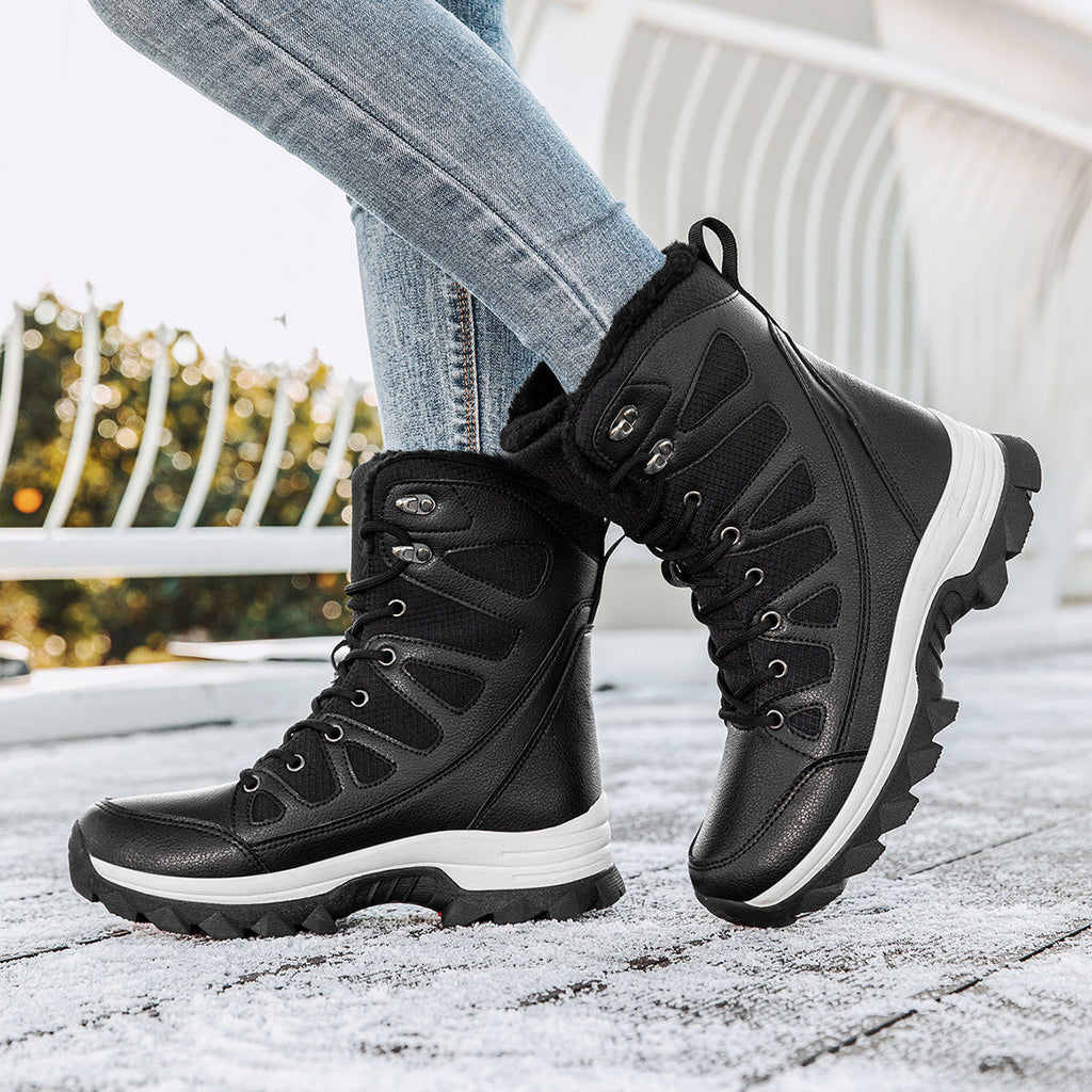 Damen Wasserdichte Winterstiefel mit isolierendem Futter und rutschfester Sohle Shopnory